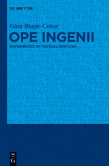 Ope ingenii -  Gian Biagio Conte