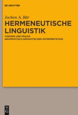 Hermeneutische Linguistik -  Jochen A. Bär