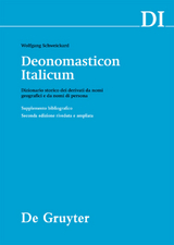 Deonomasticon Italicum (DI) / Supplemento bibliografico - 