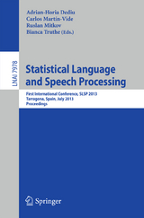 Statistical Language and Speech Processing - 