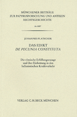 Das Edikt De pecunia constituta - Johannes Platschek