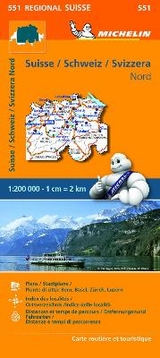 Suisse Nord - Michelin Regional Map 551 -  Michelin