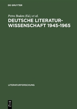 Deutsche Literaturwissenschaft 1945–1965 - 