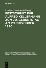 Festschrift für Alfred Kellermann zum 70. Geburtstag am 29. November 1990 - 