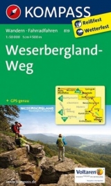 KOMPASS Wanderkarte Weserbergland-Weg - 