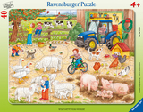 Ravensburger Kinderpuzzle - 06332 Auf dem großen Bauernhof - Rahmenpuzzle für Kinder ab 4 Jahren, mit 40 Teilen - 