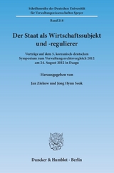 Der Staat als Wirtschaftssubjekt und -regulierer. - 