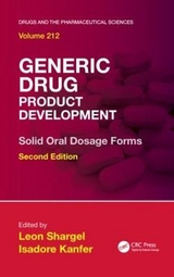 Generic Drug Product Development - Shargel, Leon; Kanfer, Isadore