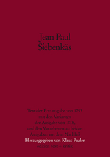 Siebenkäs - Jean Paul Jean Paul