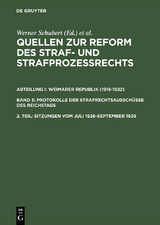 Sitzungen vom Juli 1928–September 1929 - 