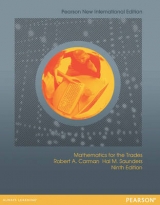 Mathematics for the Trades: Pearson New International Edition - Carman, Robert A.; Saunders, Hal M.