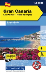 Gran Canaria Las Palmas - Playa del Inglés, Outdoorkarte Spanien 1:50 000