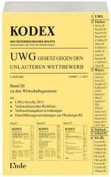 KODEX UWG Gesetz gegen den unlauteren Wettbewerb 2014 - Georg Konetzky