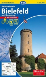 Radwanderkarte BVA Radwandern in Bielefeld und Umgebung 1:50.000, reiß- und wetterfest, GPS-Tracks Download - 