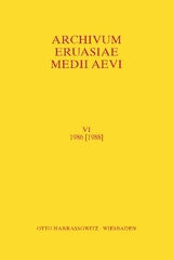 Archivum Eurasiae Medii Aevi VI 1986 [1988] - 