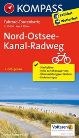 Fahrrad-Tourenkarte Nord-Ostsee-Kanal-Radweg - 