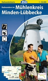 Radwanderkarte BVA Radwandern im Mühlenkreis Minden-Lübbecke 1:50.000, reiß- und wetterfest, GPS-Tracks Download - 