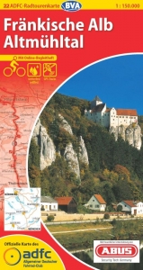 ADFC-Radtourenkarte 22 Fränkische Alb Altmühltal 1:150.000, reiß- und wetterfest, GPS-Tracks Download und Online-Begleitheft - 