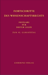 Fortschritte des Wissenschaftsrechts - Pallme Palme,  Epping,  Anderbrügge,  Peters