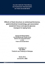 Effects of feed structure on animal performance, gastrointestinal morphology, gut-associated lymphoid tissue and jejunal glucose transport in laying hens - Ilen Röhe