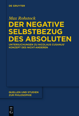 Der negative Selbstbezug des Absoluten - Max Rohstock