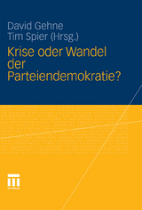 Krise oder Wandel der Parteiendemokratie? - 