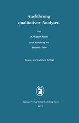 Ausführung qualitativer Analysen - Souci, Siegfried Walter; Thies, Heinrich