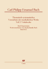 Carl Philipp Emanuel Bach: Thematisch-systematisches Verzeichnis der musikalischen Werke - 