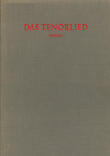 Répertoire International des Sources Musicales (RISM) / Das Tenorlied. Mehrstimmige Lieder in deutschen Quellen 1450-1580