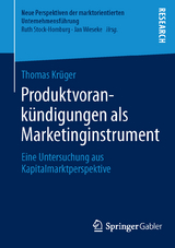 Produktvorankündigungen als Marketinginstrument - Thomas Krüger