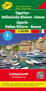 Ligurien - Italienische Riviera - Genua, Autokarte 1:150.000, Top 10 Tips - Freytag-Berndt und Artaria KG