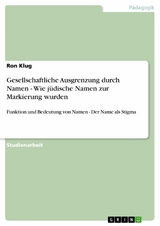 Gesellschaftliche Ausgrenzung durch Namen - Wie jüdische Namen zur Markierung wurden - Ron Klug