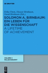 Paläographie / Palaeography -  Salomo A. Birnbaum