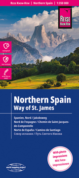 Reise Know-How Landkarte Spanien Nord mit Jakobsweg / Northern Spain and Way of St. James (1:350.000)