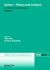 Syntax - Theory and Analysis / Syntax - Theory and Analysis. Volume 2 - 