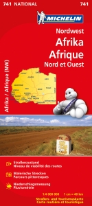 Michelin Karte Nordwest-Afrika. Afrique Nord et Ouest - 
