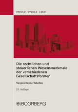 Die rechtlichen und steuerlichen Wesensmerkmale der verschiedenen Gesellschaftsformen - Heinz Stehle, Anselm Stehle, Norbert Leuz