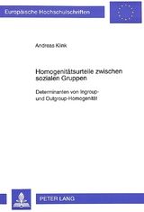 Homogenitätsurteile zwischen sozialen Gruppen - Andreas Klink