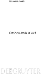 The First Book of God -  Tzemah L. Yoreh
