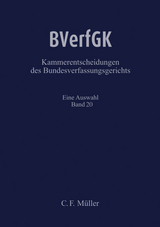 BVerfGK - Kammerentscheidungen des Bundesverfassungsgerichts Band 20