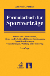 Formularbuch für Sportverträge - Partikel, Andrea M.