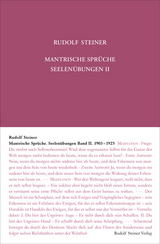 Mantrische Sprüche. Seelenübungen II - Rudolf Steiner