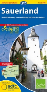 ADFC-Regionalkarte Sauerland mit Tagestouren-Vorschlägen, 1:75.000, reiß- und wetterfest, GPS-Tracks Download - 