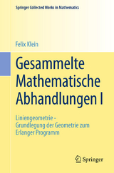 Gesammelte Mathematische Abhandlungen I - Felix Klein