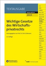 Wichtige Gesetze des Wirtschaftsprivatrechts - 