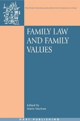 Family Law and Family Values - Maclean, Mavis