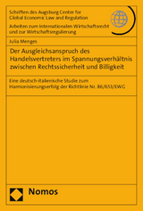 Der Ausgleichsanspruch des Handelsvertreters im Spannungsverhältnis zwischen Rechtssicherheit und Billigkeit - Julia Menges