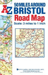 50 Miles around Bristol A-Z Road Map - A-Z Maps