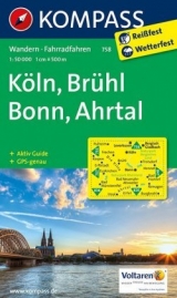 KOMPASS Wanderkarte Köln - Brühl - Bonn - Ahrtal - 