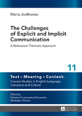 The Challenges of Explicit and Implicit Communication - Maria Jodłowiec